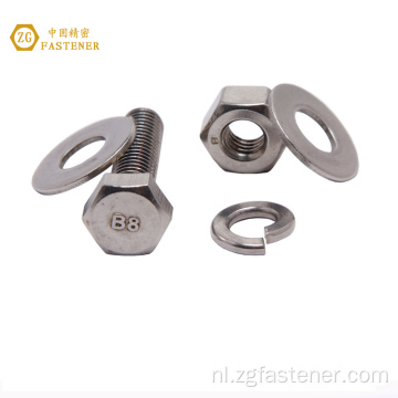 Hardware -bevestigingsmoer 304/316 Hex Bolt Moer en wasmachine